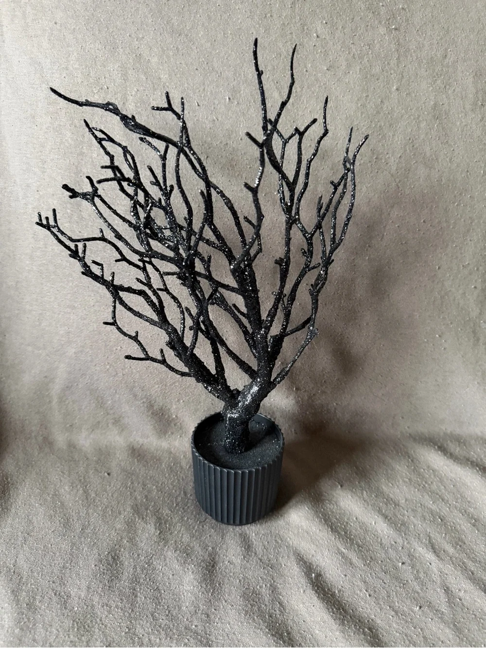 Black Glitter Branch Table Accent - Home Accents